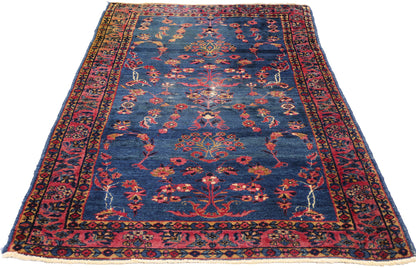 3 x 5 - Blue Vintage Persian Kerman Rug - 79730