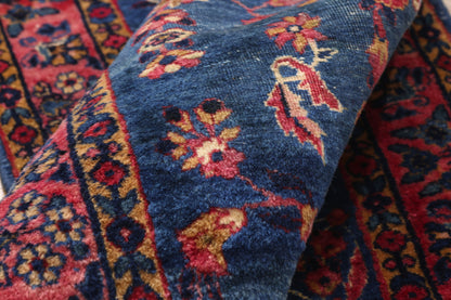 3 x 5 - Blue Vintage Persian Kerman Rug - 79730