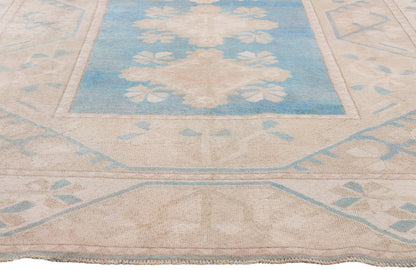 6 x 10 - Blue Vintage Turkish Oushak Rug - 79735