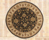 8 x 8 - Black Vintage Indian Tabriz Rug - 79736