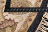 8 x 8 - Black Vintage Indian Tabriz Rug - 79736