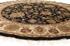 8 x 8 - Black Vintage Indian Tabriz Rug - 79736