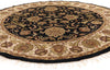 8 x 8 - Black Vintage Indian Tabriz Rug - 79736