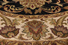 8 x 8 - Black Vintage Indian Tabriz Rug - 79736