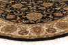 8 x 8 - Black Vintage Indian Tabriz Rug - 79736