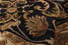8 x 8 - Black Vintage Indian Tabriz Rug - 79736