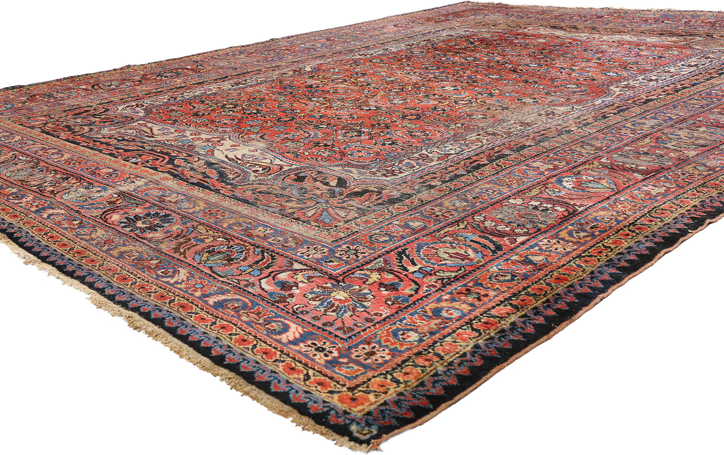 9 x 11 - Red Antique Persian Lilihan Rug - 79737