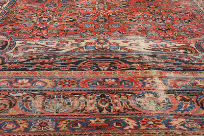 9 x 11 - Red Antique Persian Lilihan Rug - 79737