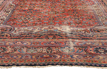 9 x 11 - Red Antique Persian Lilihan Rug - 79737