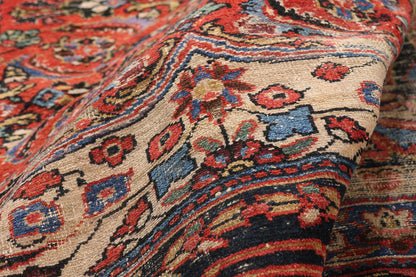 9 x 11 - Red Antique Persian Lilihan Rug - 79737