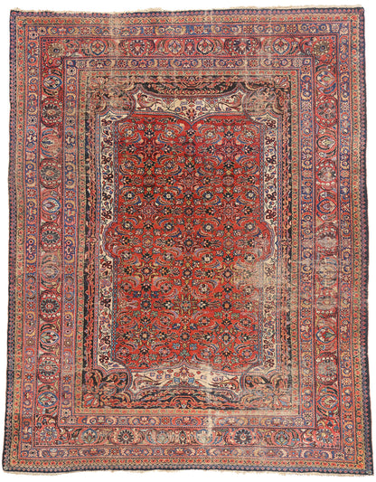 9 x 11 - Red Antique Persian Lilihan Rug - 79737