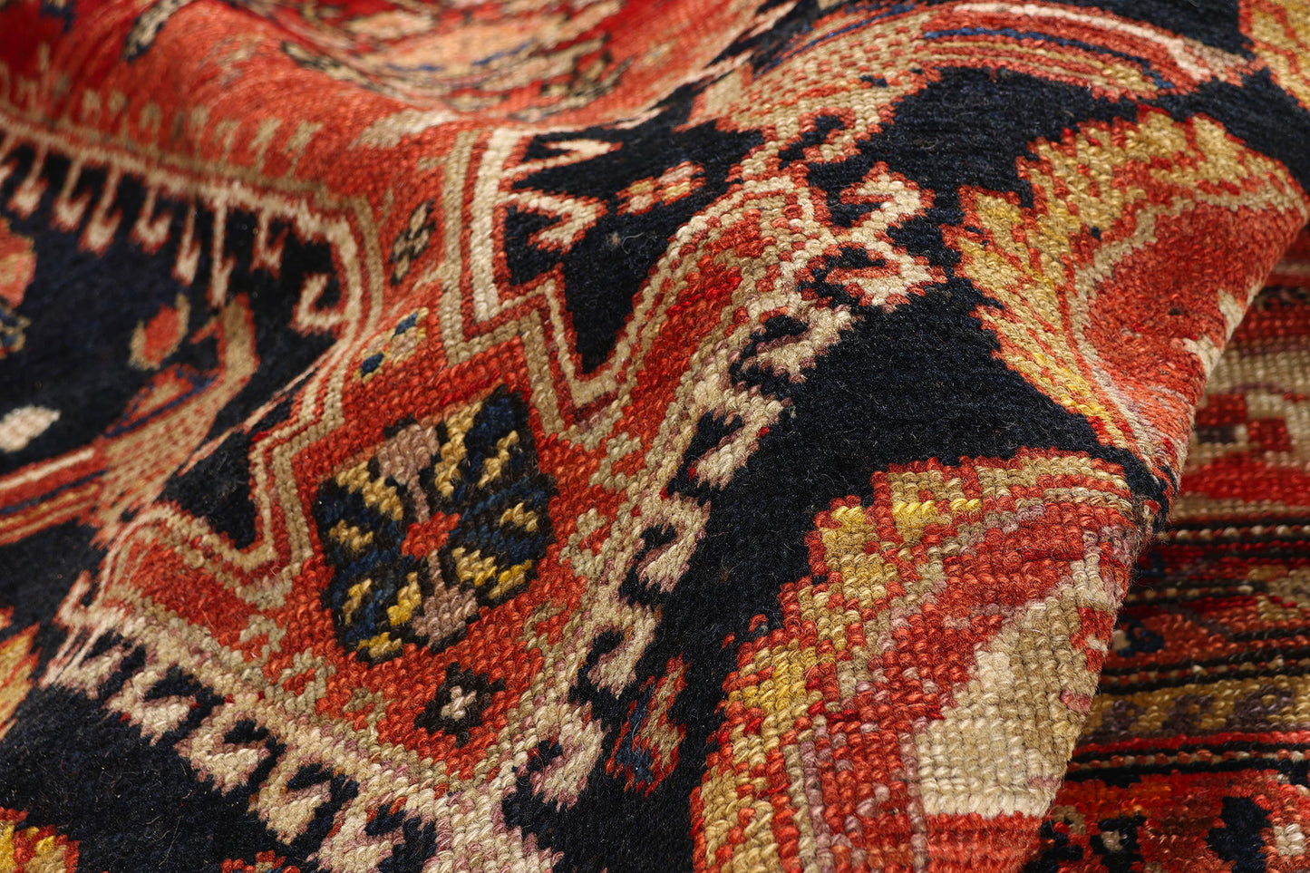 11 x 19 - Navy Blue Antique Persian Shiraz Rug - 79739