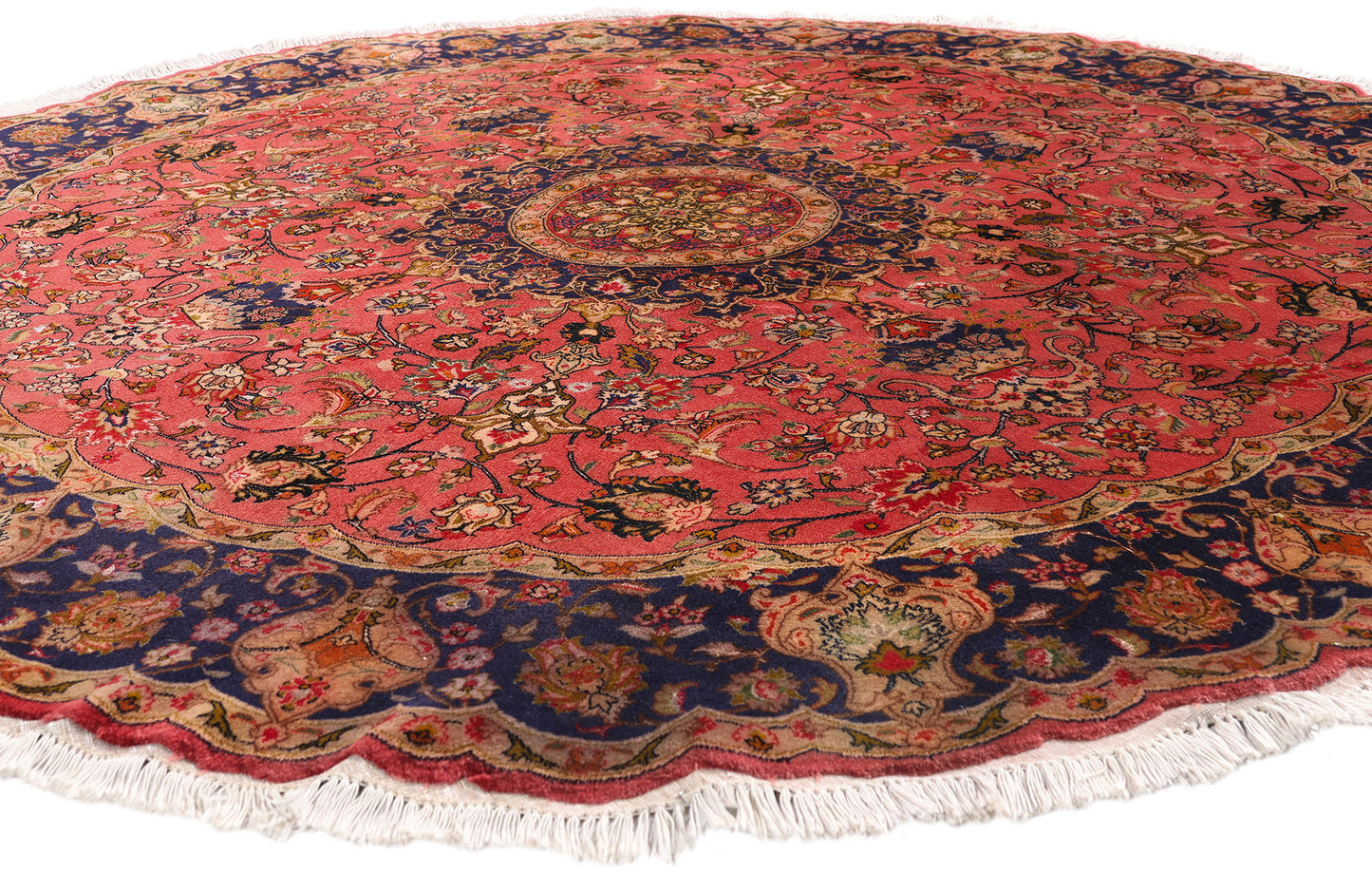 7 x 7 - Red Vintage Persian Tabriz Rug - 79740