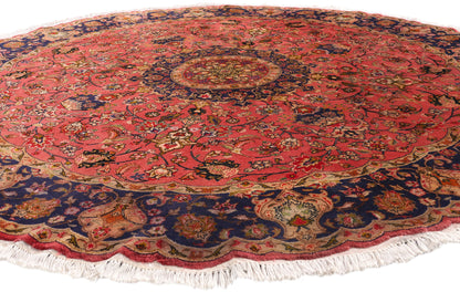 7 x 7 - Red Vintage Persian Tabriz Rug - 79740