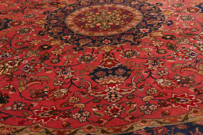 7 x 7 - Red Vintage Persian Tabriz Rug - 79740