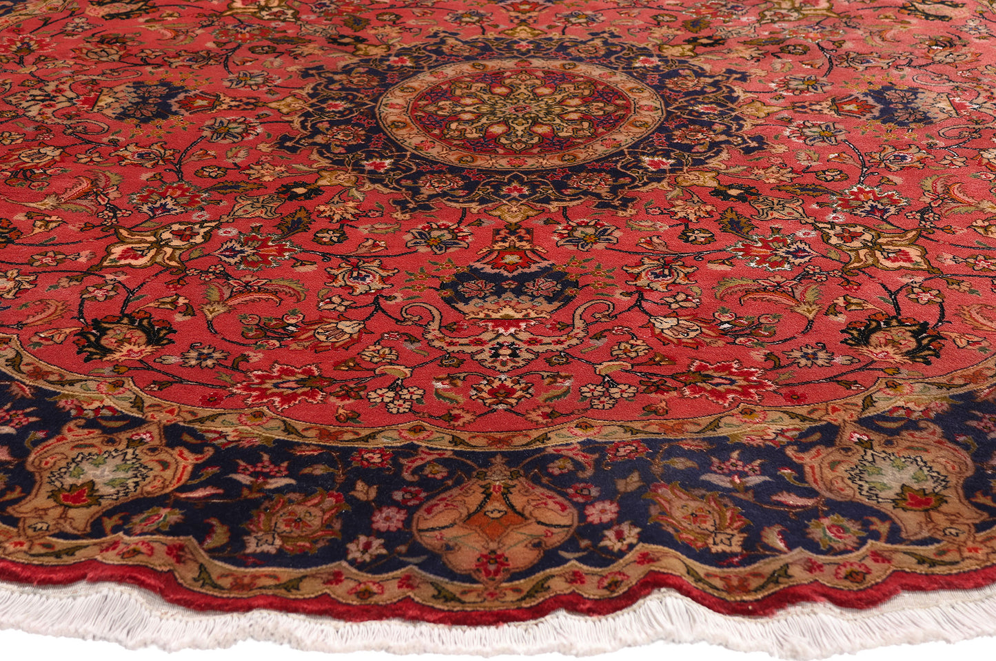 7 x 7 - Red Vintage Persian Tabriz Rug - 79740