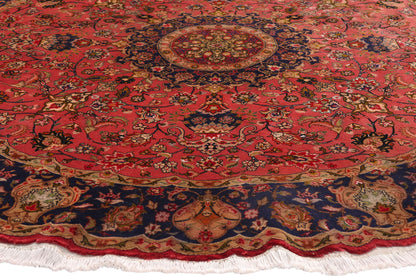 7 x 7 - Red Vintage Persian Tabriz Rug - 79740