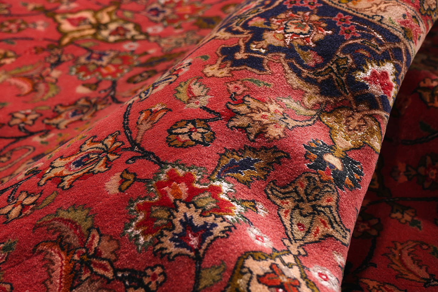 7 x 7 - Red Vintage Persian Tabriz Rug - 79740
