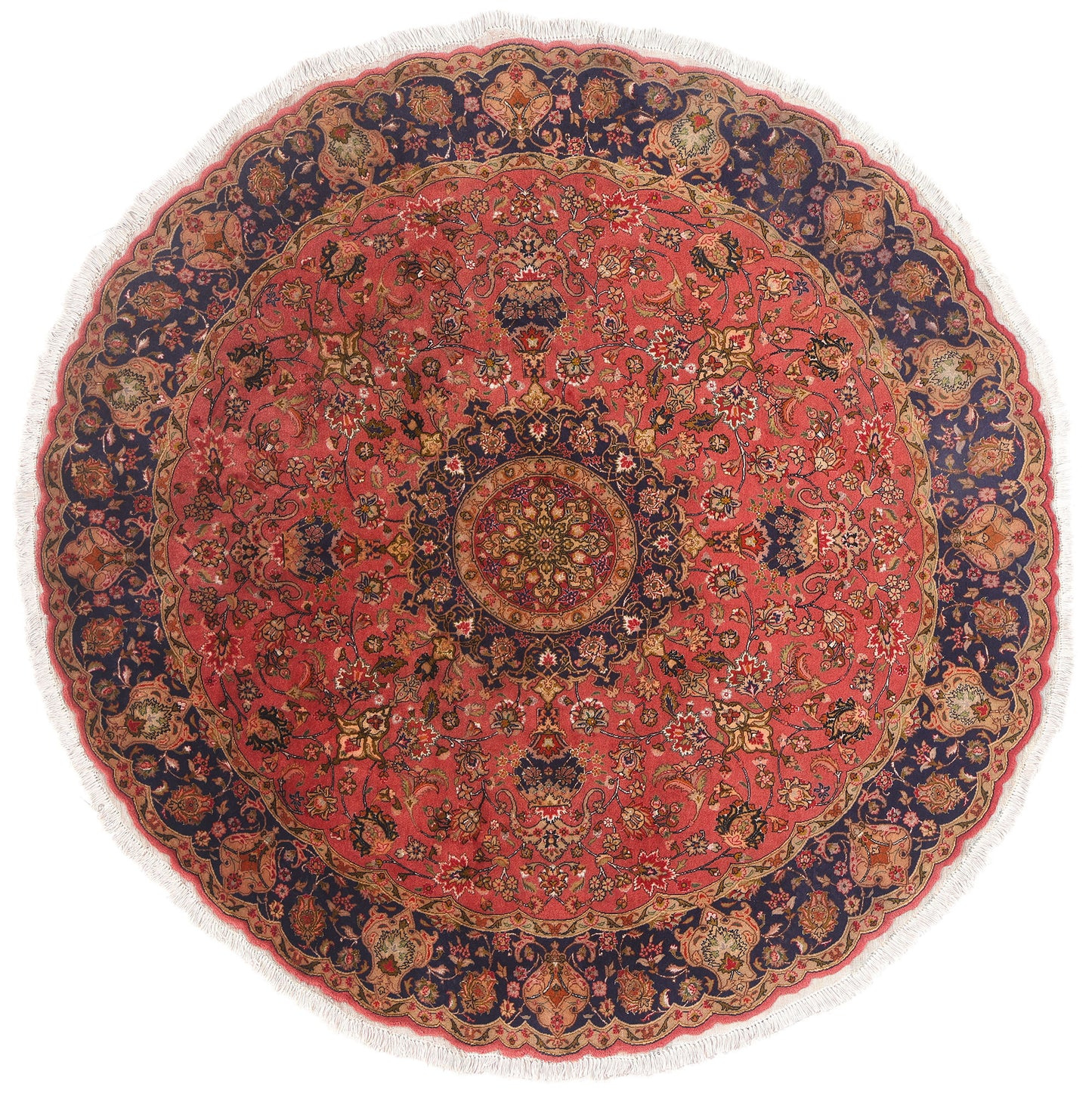 7 x 7 - Red Vintage Persian Tabriz Rug - 79740