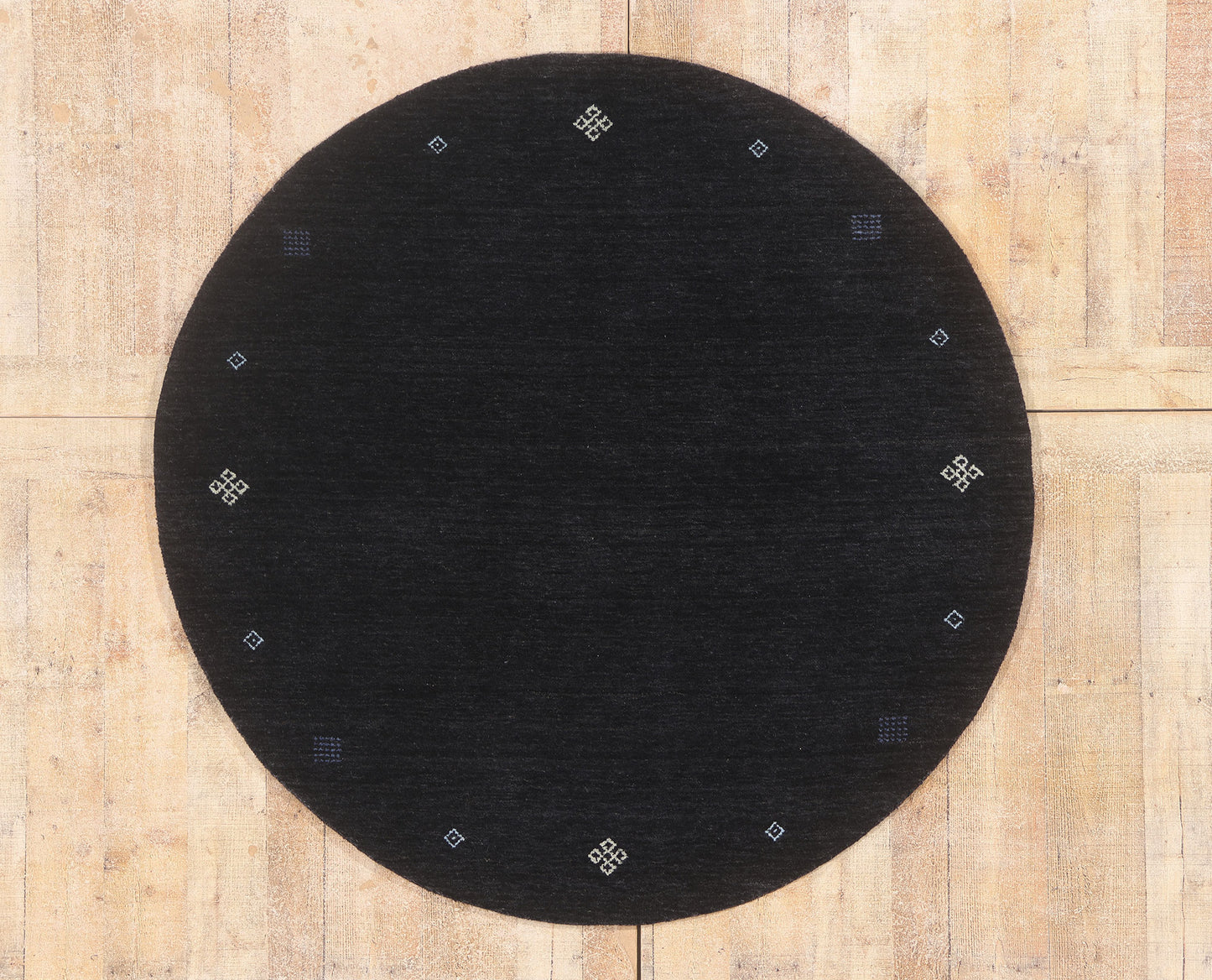 5 x 5 - Black Vintage Contemporary Rug - 79742