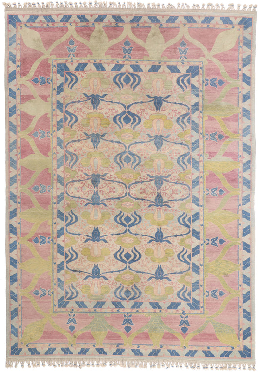 9 x 13 - Multicolor Vintage Turkish Oushak Rug - 79744