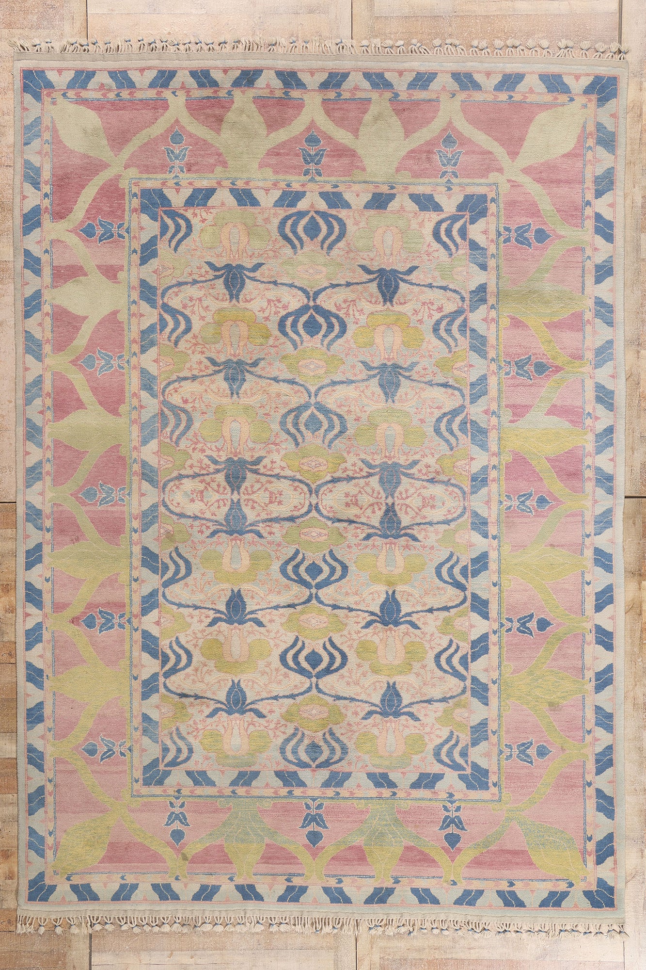 9 x 13 - Multicolor Vintage Turkish Oushak Rug - 79744