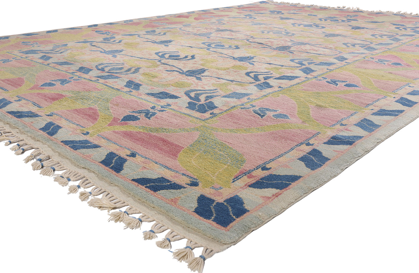 9 x 13 - Multicolor Vintage Turkish Oushak Rug - 79744