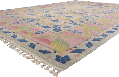 9 x 13 - Multicolor Vintage Turkish Oushak Rug - 79744