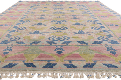 9 x 13 - Multicolor Vintage Turkish Oushak Rug - 79744