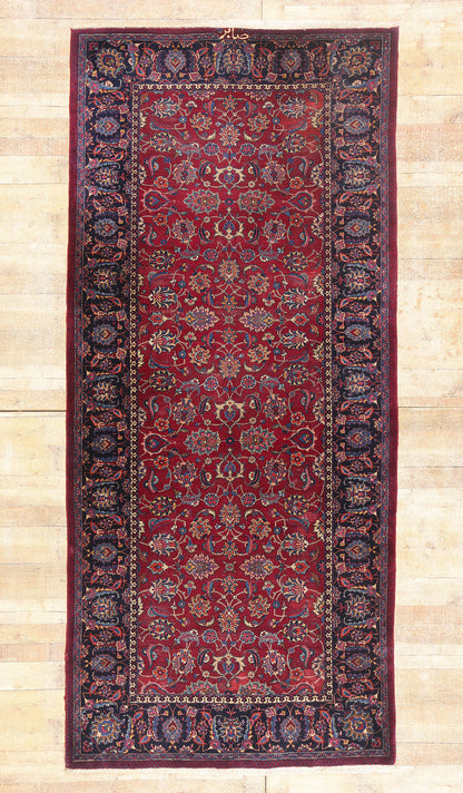 5 x 11 - Burgundy Antique Persian Mashhad Rug - 79745