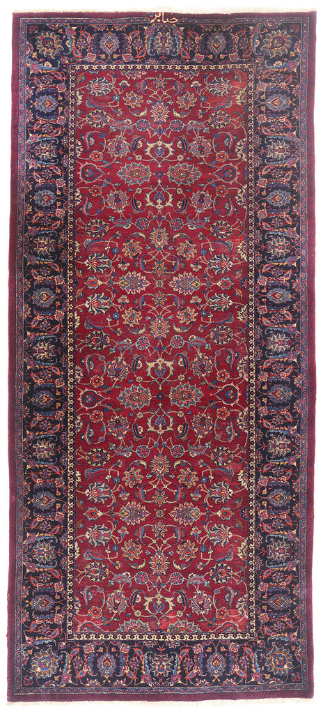 5 x 11 - Burgundy Antique Persian Mashhad Rug - 79745