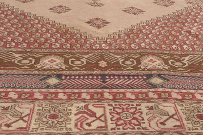 7 x 9 - Tan Vintage Turkish Oushak Rug - 79748