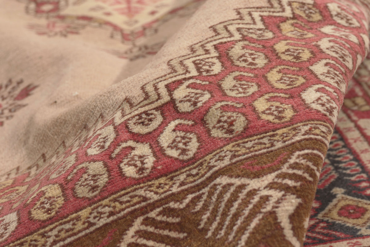 7 x 9 - Tan Vintage Turkish Oushak Rug - 79748
