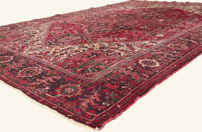 8 x 11 - Red Vintage Persian Heriz Rug - 79749