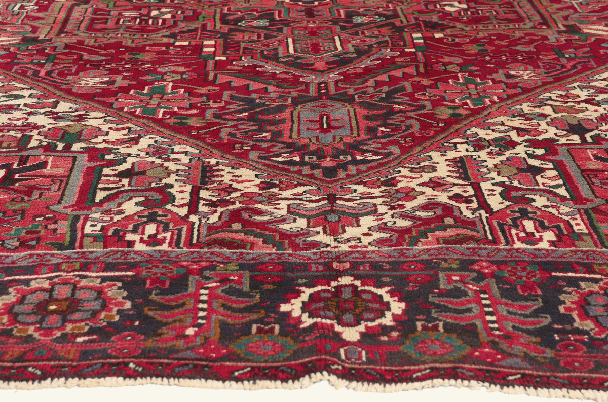 8 x 11 - Red Vintage Persian Heriz Rug - 79749