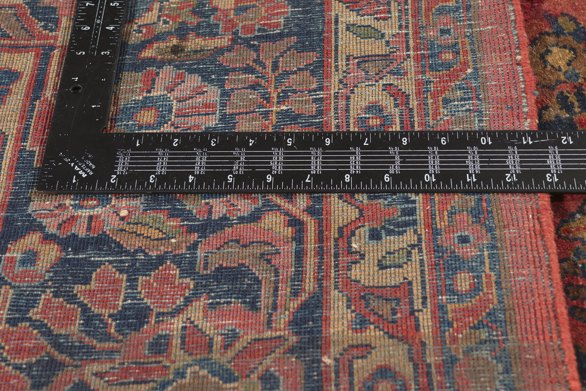 9 x 12 - Red Antique Persian Sarouk Rug - 79750