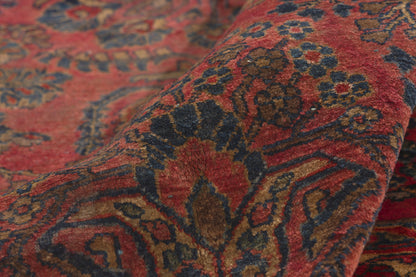9 x 12 - Red Antique Persian Sarouk Rug - 79750