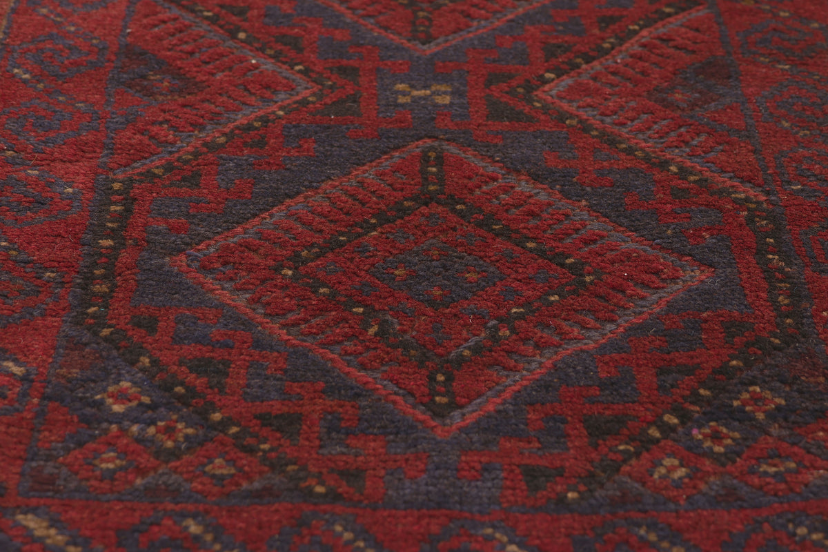 2 x 8 - Navy Blue Antique Afghani Baluch Rug - 79754