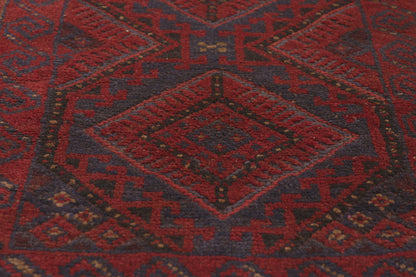 2 x 8 - Navy Blue Antique Afghani Baluch Rug - 79754