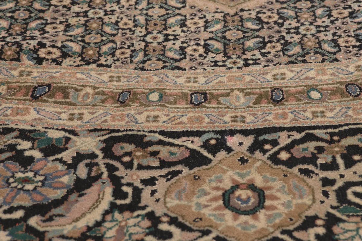 7 x 7 - Black Vintage Chinese Tabriz Rug - 79755
