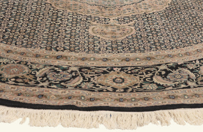 7 x 7 - Black Vintage Chinese Tabriz Rug - 79755