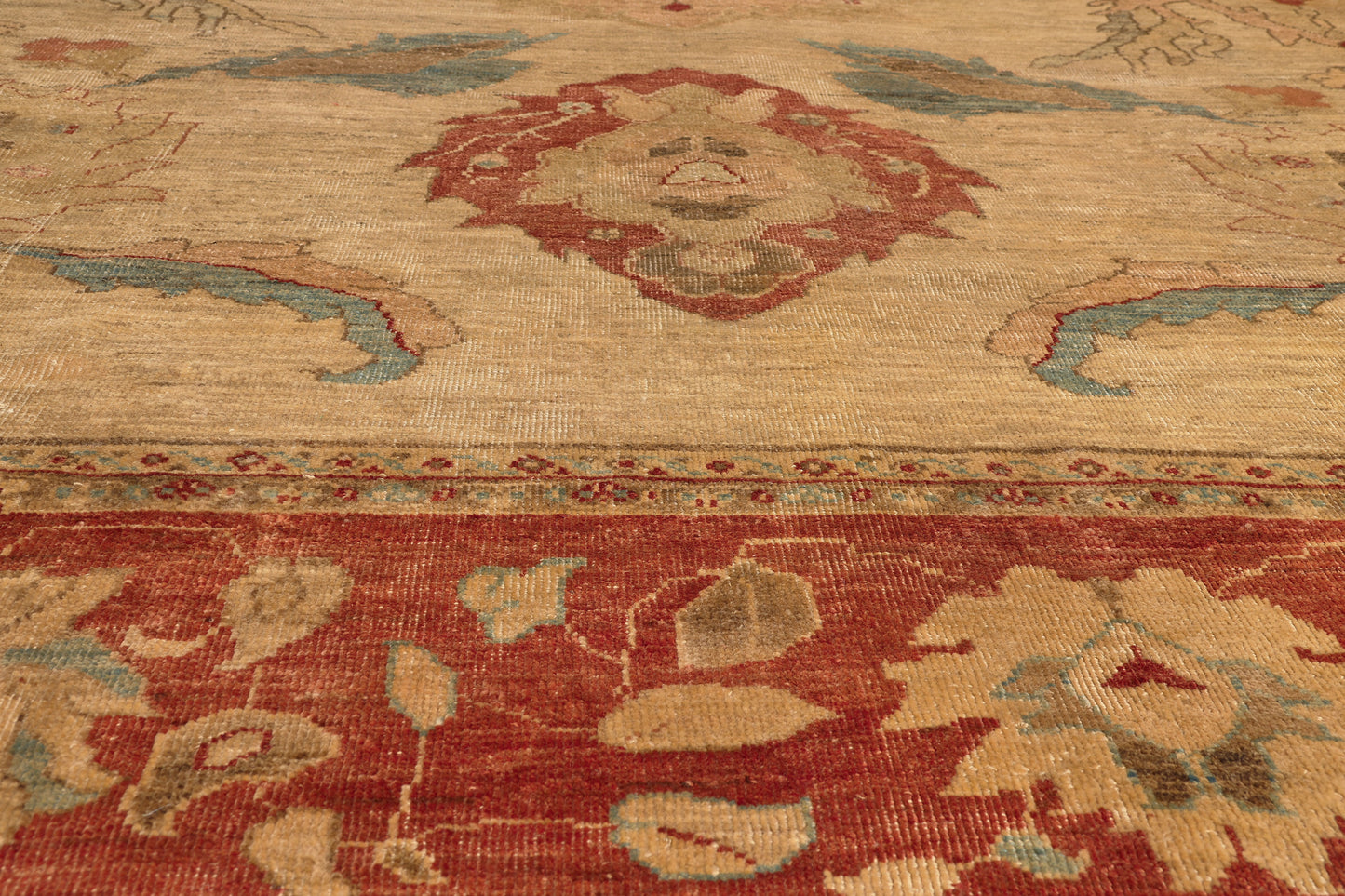 14 x 18 - Tan Vintage Persian Sultanabad Rug - 79756
