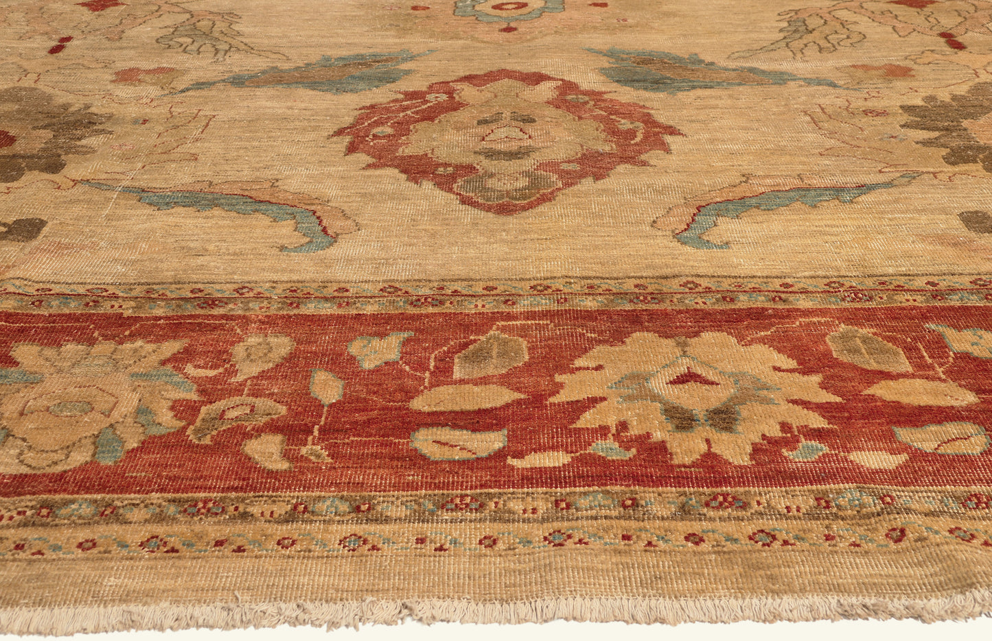 14 x 18 - Tan Vintage Persian Sultanabad Rug - 79756