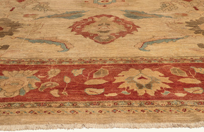 14 x 18 - Tan Vintage Persian Sultanabad Rug - 79756