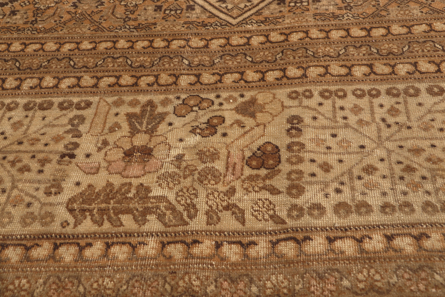15 x 22 - Beige Antique Persian Tabriz Rug - 79757