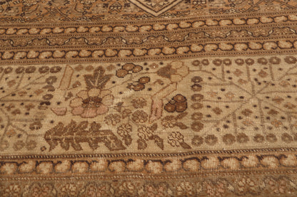 15 x 22 - Beige Antique Persian Tabriz Rug - 79757