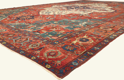 15 x 22 - Red Antique Persian Bakshaish Rug - 79758