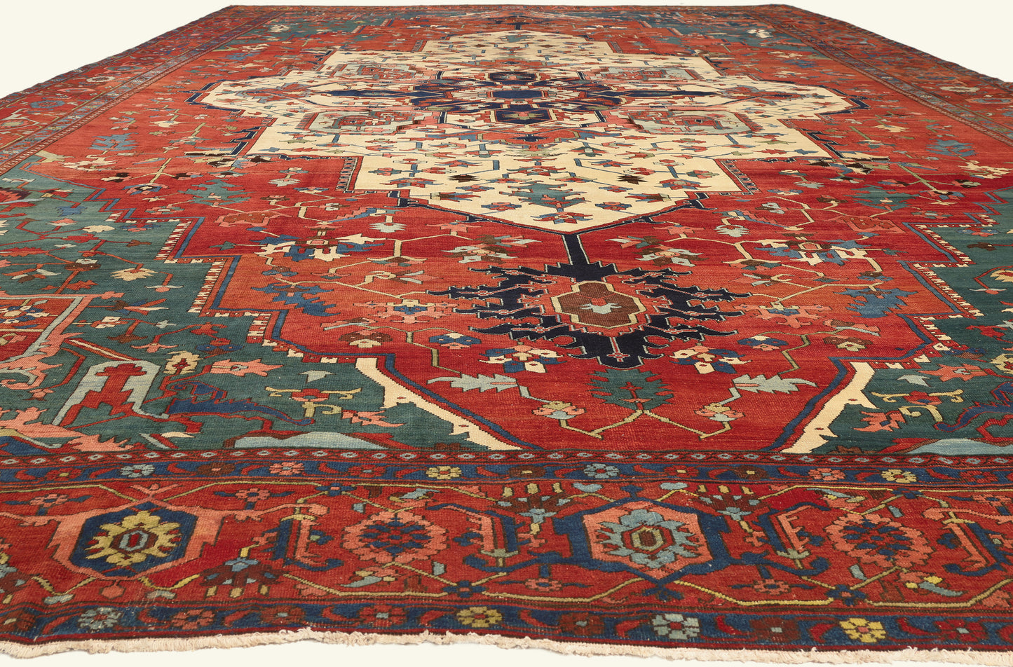 15 x 22 - Red Antique Persian Bakshaish Rug - 79758