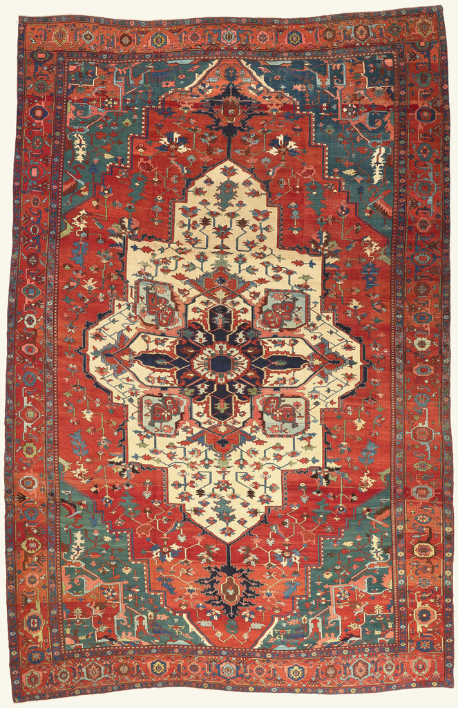 15 x 22 - Red Antique Persian Bakshaish Rug - 79758