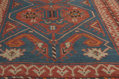 4 x 6 - Blue Antique Caucasian Kazak Rug - 79759